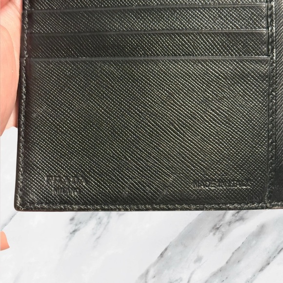 Prada Tessuto Dark Red Nylon Compact Trifold Wallet Authentic Vintage - Picture 6 of 11